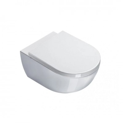 Catalano Sfera muszla WC wisząca New Flush z deską WC wolnoopadającą biała 1VSF54R00+9056060000+0551300001