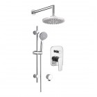 Deante Tubo zestaw prysznicowy podtynkowy deszczownica 20 cm chrom NAC_09GA