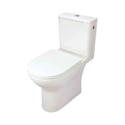 Deante Jasmin miska bezkołnierzowa + zbiornik + deska WC wolnoopadająca biała CDJD6RPS