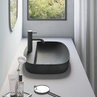 Catalano Alvea umywalka wpuszczana 60x40 cm owalna czarny mat 0625601022