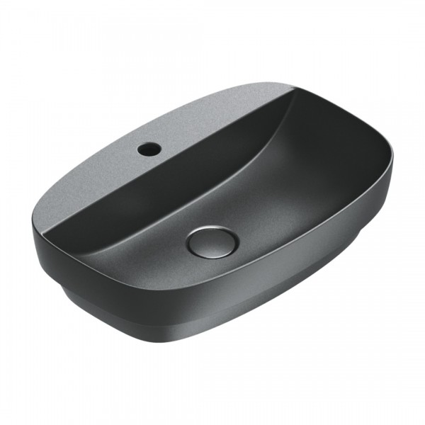Catalano Alvea umywalka wpuszczana 60x40 cm owalna czarny mat 0625601022