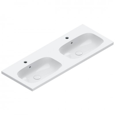 Catalano Alvea umywalka 120x46 cm podwójna prostokątna biała 0621222001