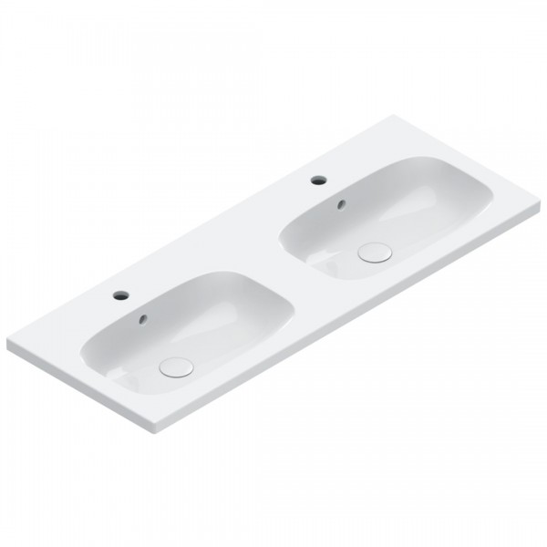 Catalano Alvea umywalka 120x46 cm podwójna prostokątna biała 0621222001