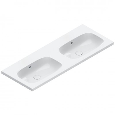 Catalano Alvea umywalka 120x46 cm podwójna prostokątna biała 0621220001