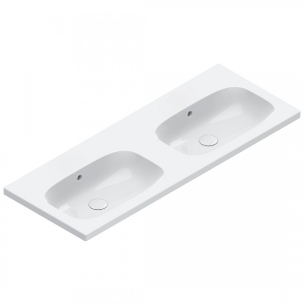 Catalano Alvea umywalka 120x46 cm podwójna prostokątna biała 0621220001