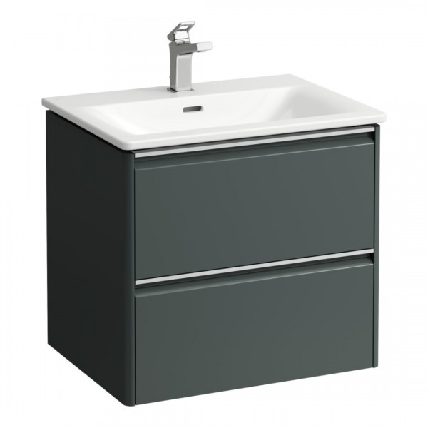 Laufen Palace zestaw łazienkowy 60 cm umywalka z szafką szary traffic H8607022661041