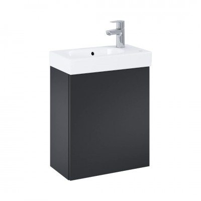Roca Mini-N zestaw łazienkowy 45 cm umywalka z szafką czarny mat A852445532