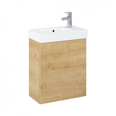 Roca Mini-N zestaw łazienkowy 45 cm umywalka z szafką jasny dąb A852445464