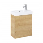 Roca Mini-N zestaw łazienkowy 45 cm umywalka z szafką jasny dąb A852445464