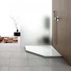 Sanswiss Livada brodzik pięciokątny 90x90 cm konglomeratowy biały W20563609004