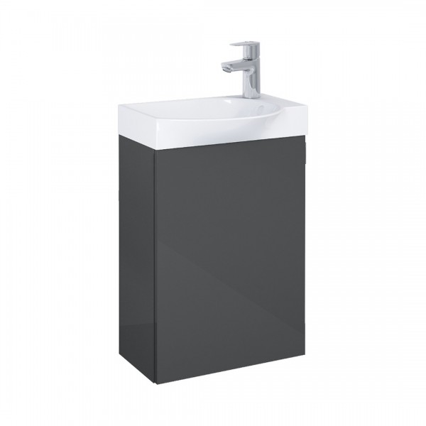 Roca Ravell zestaw łazienkowy 45 cm umywalka z szafką antracyt połysk A852448153