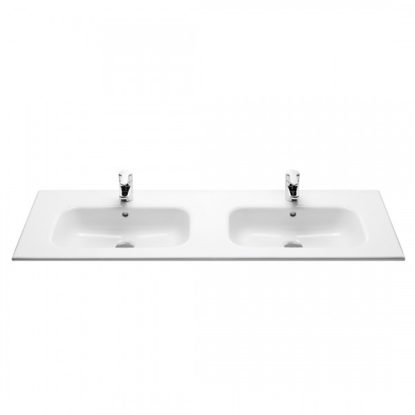 Roca Victoria umywalka 120x46 cm podwójna meblowa prostokątna biała A32799A000