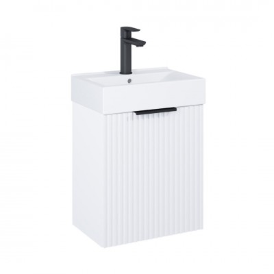 Roca Reff zestaw łazienkowy 45 cm umywalka z szafką biały połysk A852446529