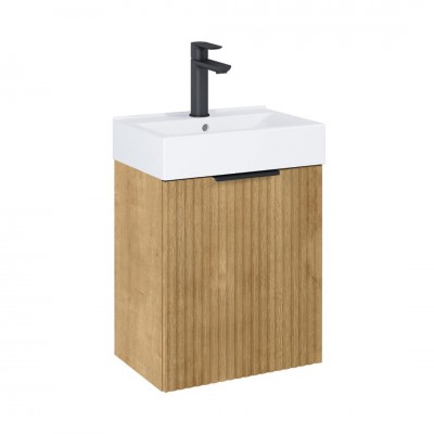 Roca Reff zestaw łazienkowy 45 cm umywalka z szafką jasny dąb A852446464