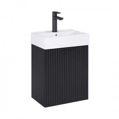 Roca Reff zestaw łazienkowy 45 cm umywalka z szafką czarny mat A852446532