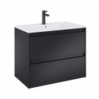 Roca Claudia szafka podumywalkowa 80 cm czarny mat A857795532