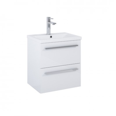 Roca Kwadro zestaw łazienkowy 50 cm umywalka z szafką biały mat A852449806