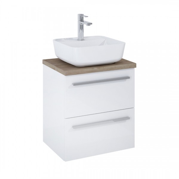 Roca Kwadro zestaw łazienkowy 50 cm umywalka z szafką biały połysk A852450806