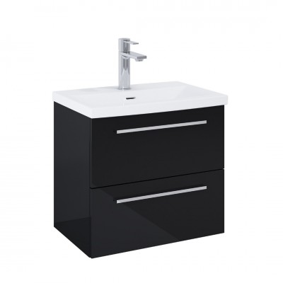 Roca Kwadro szafka podumywalkowa 60 cm czarny połysk A857969351