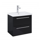 Roca Kwadro szafka podumywalkowa 60 cm czarny połysk A857969351