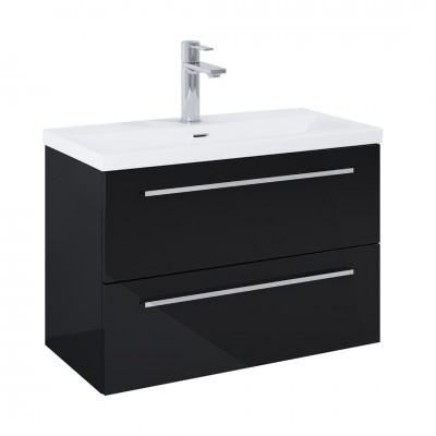 Roca Kwadro szafka podumywalkowa 80 cm czarny połysk A857970351