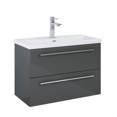 Roca Kwadro szafka podumywalkowa 80 cm antracyt połysk A857970153