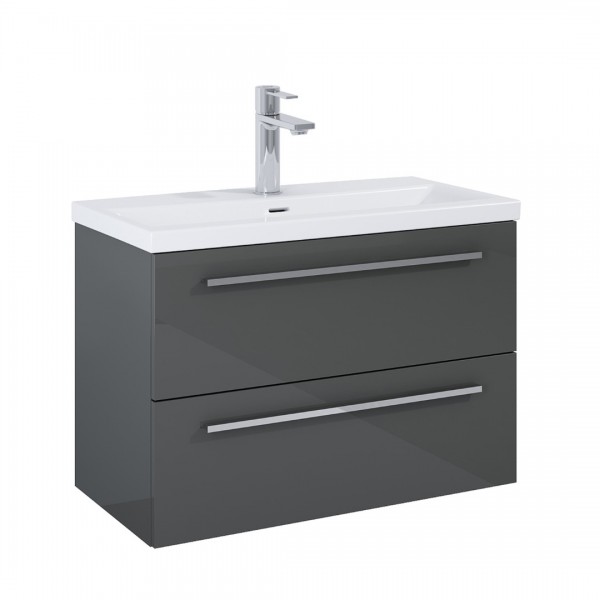 Roca Kwadro szafka podumywalkowa 80 cm antracyt połysk A857970153