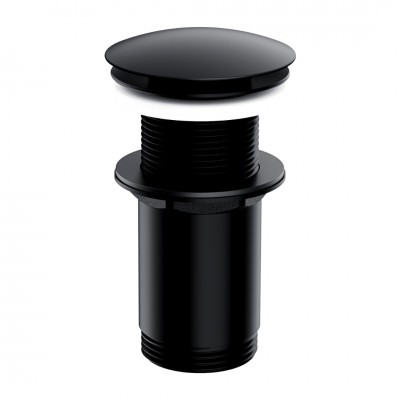 Omnires korek do umywalki klik klak okrągły bez przelewu czarny mat A716BL