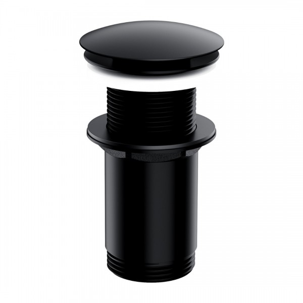 Omnires korek do umywalki klik klak okrągły bez przelewu czarny mat A716BL