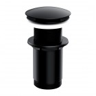 Omnires korek do umywalki klik klak okrągły bez przelewu czarny mat A716BL