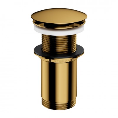 Omnires korek do umywalki klik klak okrągły bez przelewu złoty połysk A716GL