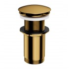 Omnires korek do umywalki klik klak okrągły bez przelewu złoty połysk A716GL