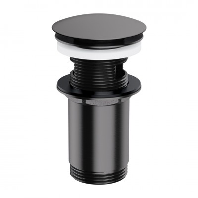 Omnires korek do umywalki z przelewem klik klak okrągły antracyt A706AT