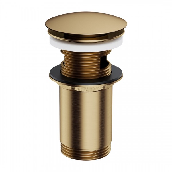 Omnires korek do umywalki z przelewem klik klak okrągły brąz antyczny A706BR
