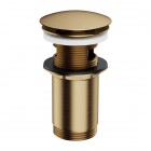 Omnires korek do umywalki z przelewem klik klak okrągły brąz antyczny A706BR