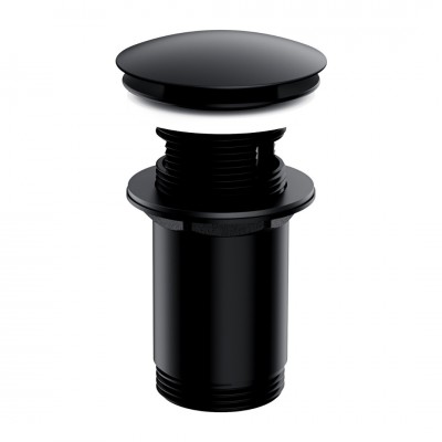 Omnires korek do umywalki z przelewem klik klak okrągły czarny mat A706BL