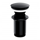 Omnires korek do umywalki z przelewem klik klak okrągły czarny mat A706BL