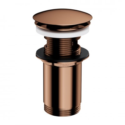 Omnires korek do umywalki z przelewem klik klak okrągły miedź połysk A706CP