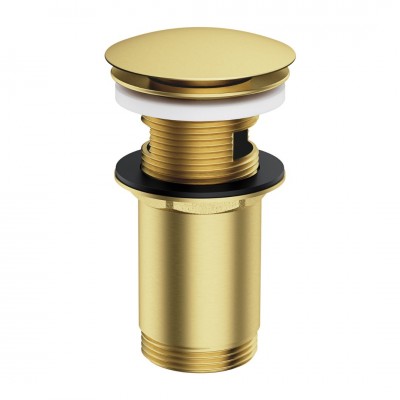 Omnires korek do umywalki z przelewem klik klak okrągły mosiądz szczotkowany A706BSB