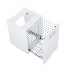 Roca Kwadro komoda 40 cm wisząca boczna z koszem cargo biały połysk A857973806