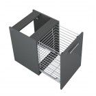 Roca Kwadro komoda 40 cm z koszem cargo wisząca boczna antracyt połysk A857973153