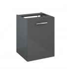 Roca Kwadro komoda 40 cm z koszem cargo wisząca boczna antracyt połysk A857973153