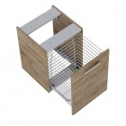 Roca Kwadro komoda 40 cm z koszem cargo wisząca boczna dąb Canela A857973808