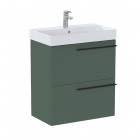 Roca Ella szafka podumywalkowa 60 cm wisząca zielony mat A857778534