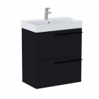 Roca Ella szafka podumywalkowa 60 cm wisząca czarny mat A857778532