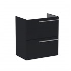 Roca Ella szafka podumywalkowa 60 cm wisząca czarny mat A857778532