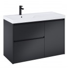 Roca Gap Pro szafka podumywalkowa 100 cm lewa czarny mat A857904532