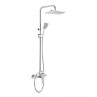 Deante Tubo zestaw natryskowy ścienny z deszczownicą chrom NUT_04XM