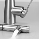 Deante Eridan bateria kuchenna z wyciąganą wylewką z podłączeniem do filtra wody stal szczotkowana BRE_F75M