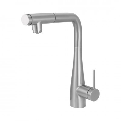 Deante Eridan bateria kuchenna z wyciąganą wylewką z podłączeniem do filtra wody stal szczotkowana BRE_F75M